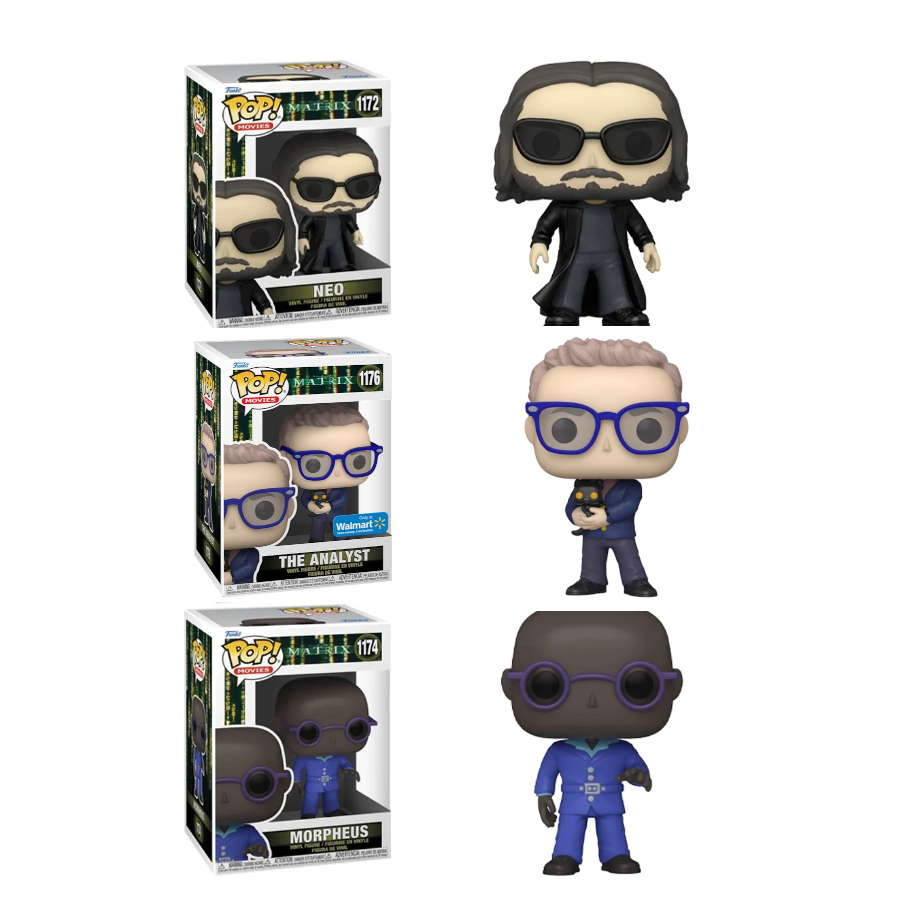 Matrix Resurrections Pack 3 Neo, Analyst and Morpheus - The Matrix - Funko Pop