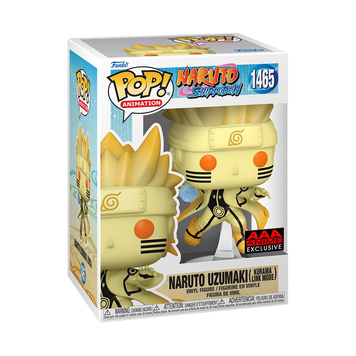 Naruto Uzumaki (Kurama Link Mode) 1465 - AAA Anime Exclusive - Naruto Shippuden - Funko Pop