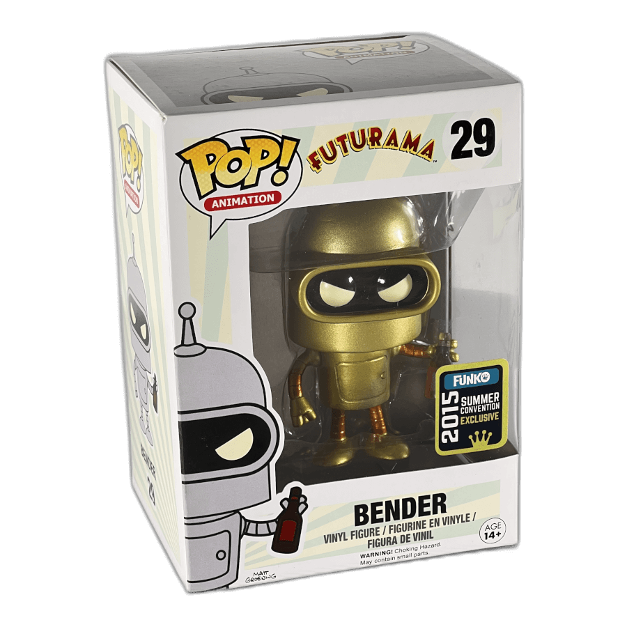 Bender (Gold) 29 - 2015 Summer Convention - Rare Funko Pop