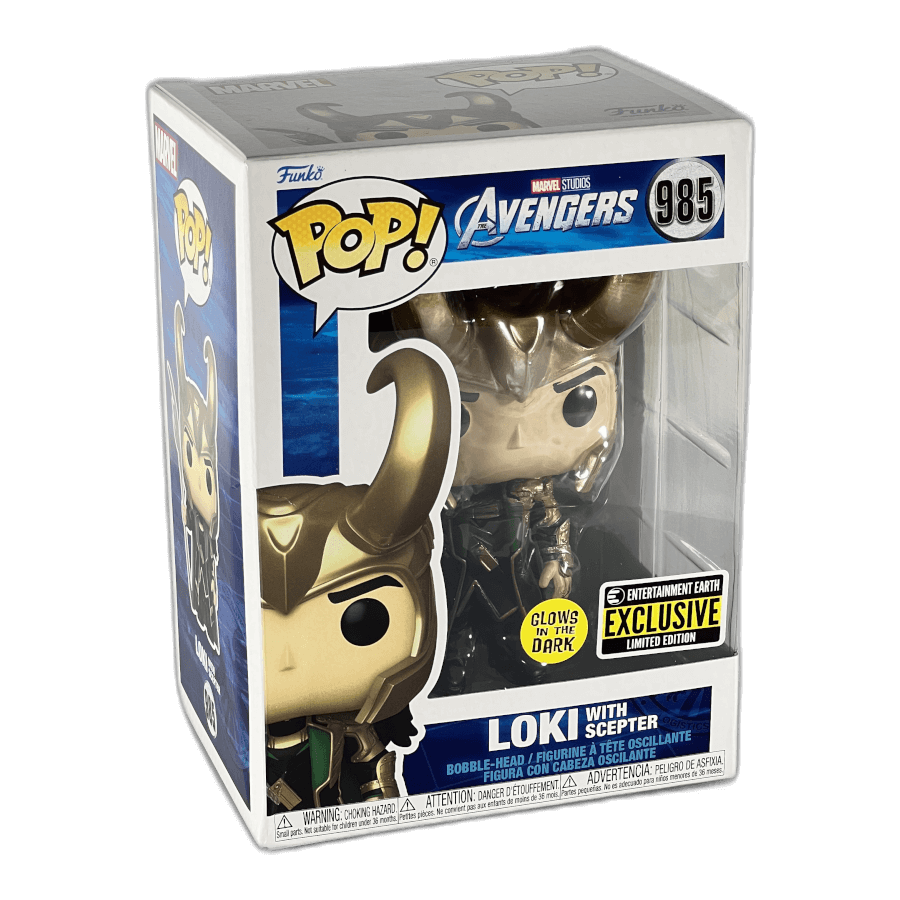 Loki with Scepter 985 (Glows in the Dark) - Marvel Avengers - Funko Pop