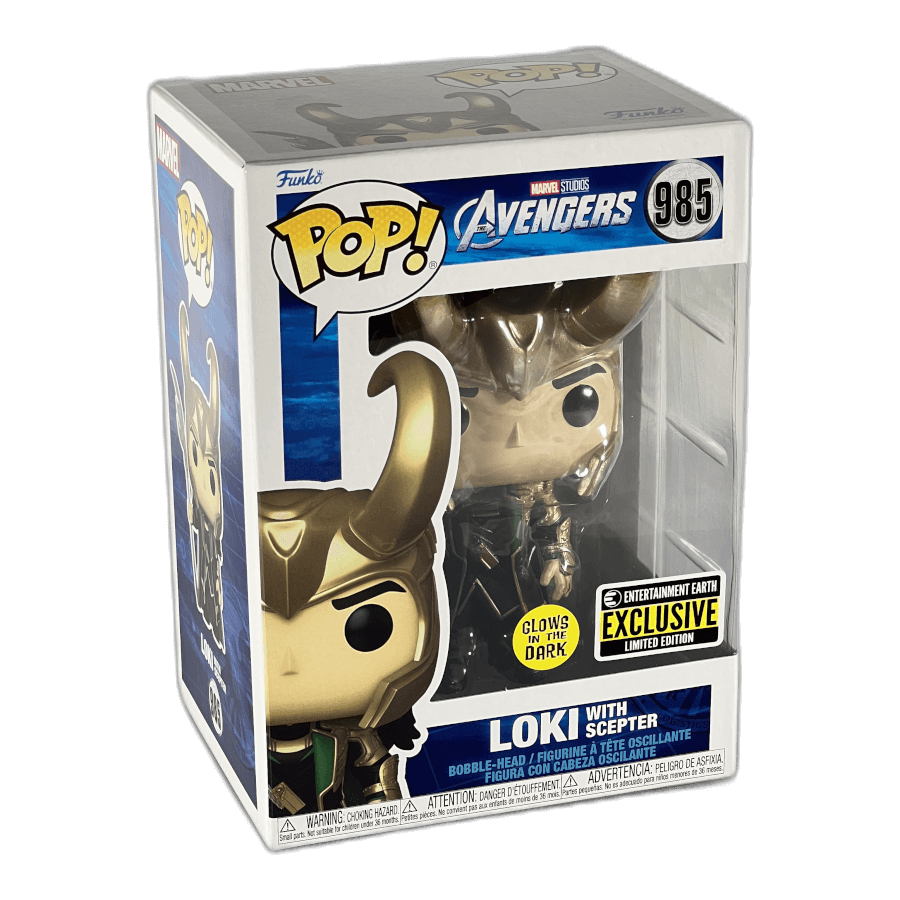 Loki with Scepter 985 (Glows in the Dark) - Marvel Avengers - Funko Pop