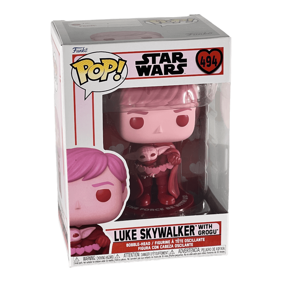 Luke Skywalker with Grogu (Pink) 494 - Star Wars - Funko Pop