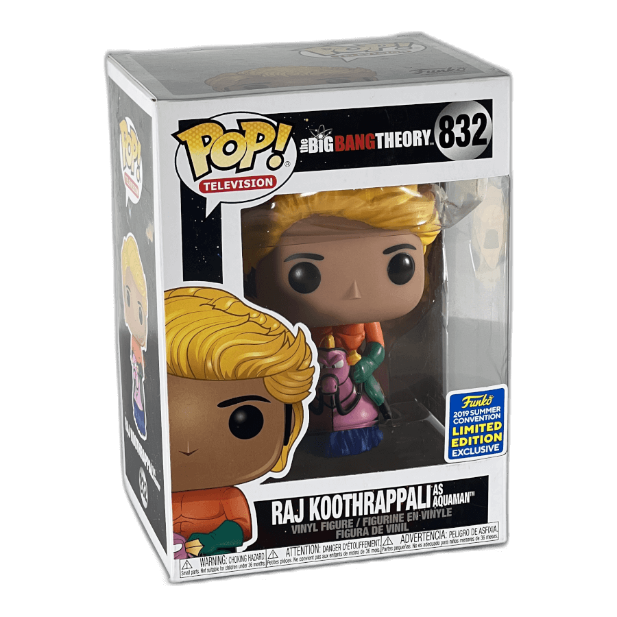 Raj Koothrappali as Aquaman 832 - 2019 Summer Convention - The Big Bang Theory - Funko Pop