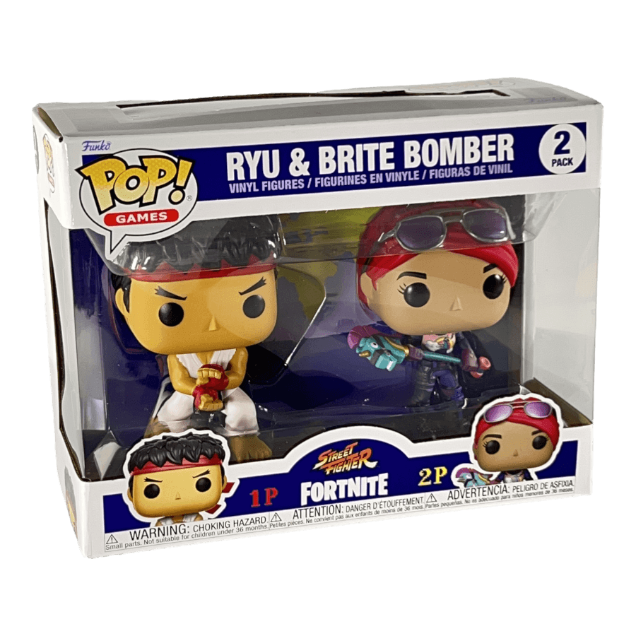 Ryu & Brite Bomber - 2 Pack - Street Fighter Fortnite - Funko Pop