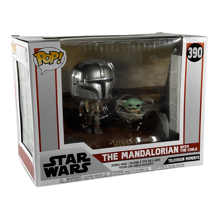 The Mandalorian with The Child 390 - Funko Pop Moments