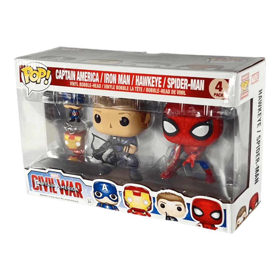 Captain America / Iron Man / Hawkeye / Spider-Man - 4 Pack - Civil War - Funko Pop