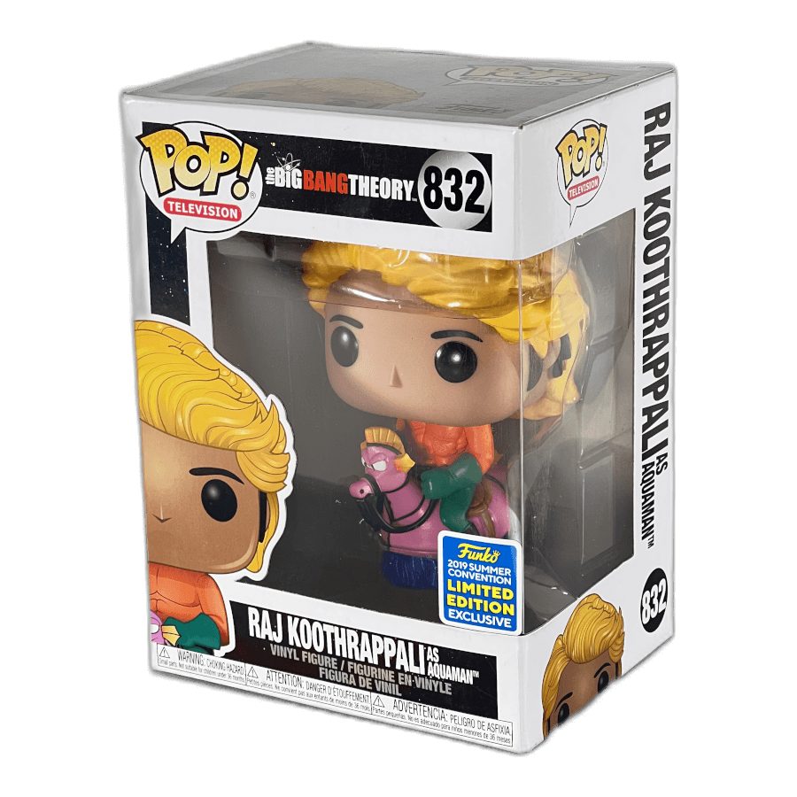 Raj Koothrappali as Aquaman 832 - 2019 Summer Convention - The Big Bang Theory - Funko Pop
