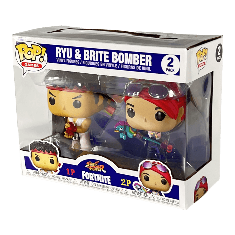 Ryu & Brite Bomber - 2 Pack - Street Fighter Fortnite - Funko Pop