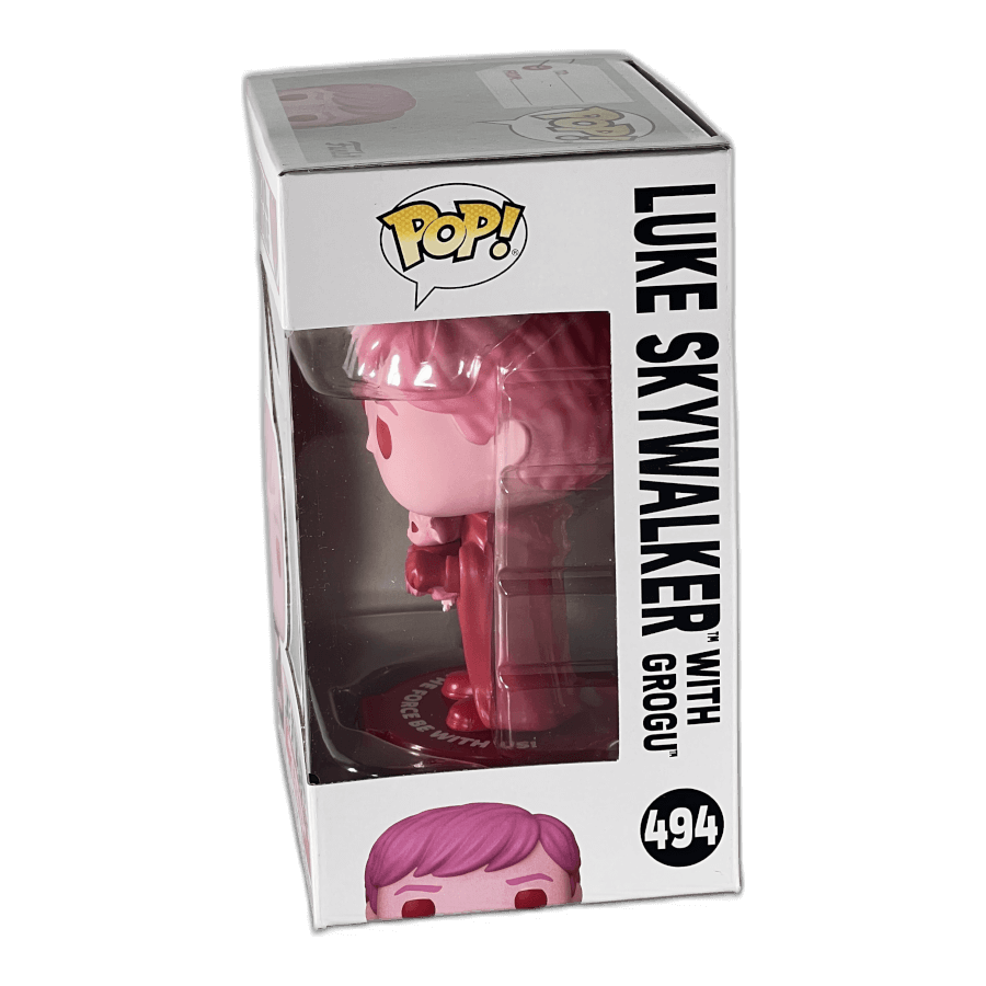 Luke Skywalker with Grogu (Pink) 494 - Star Wars - Funko Pop
