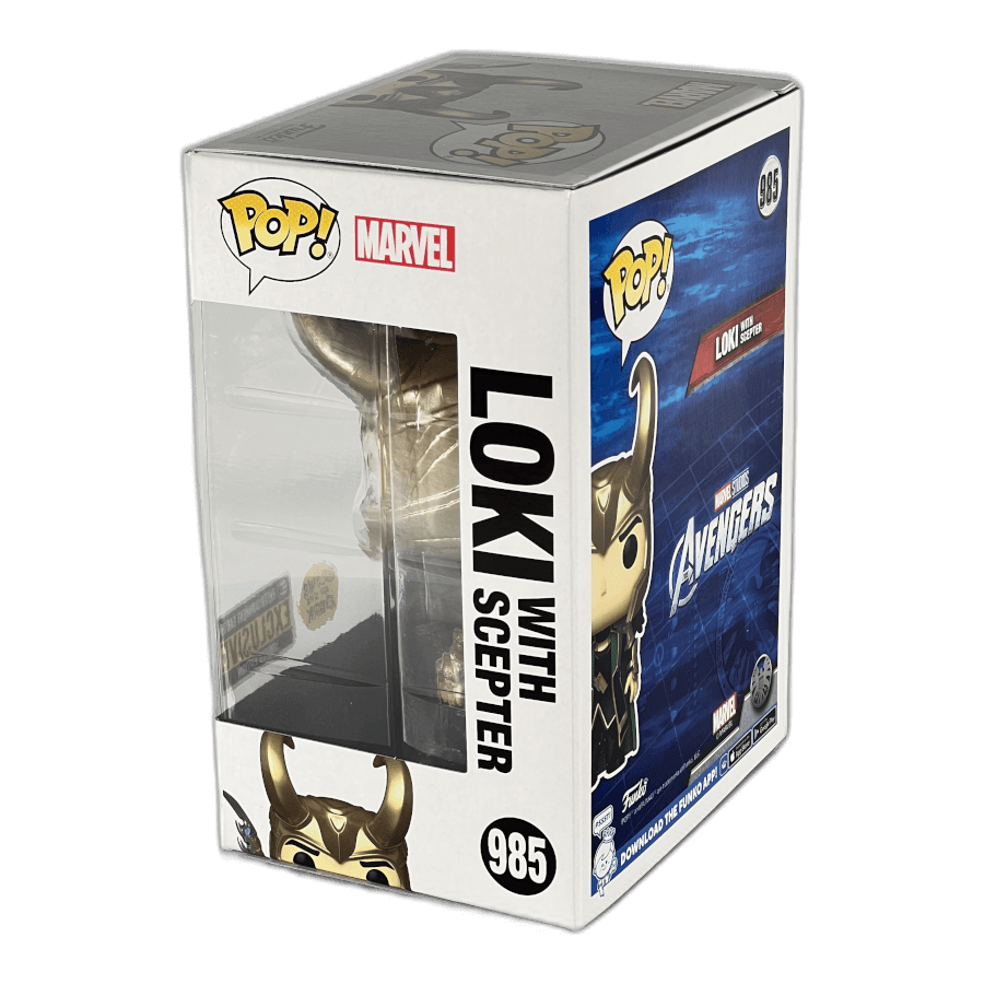 Loki with Scepter 985 (Glows in the Dark) - Marvel Avengers - Funko Pop