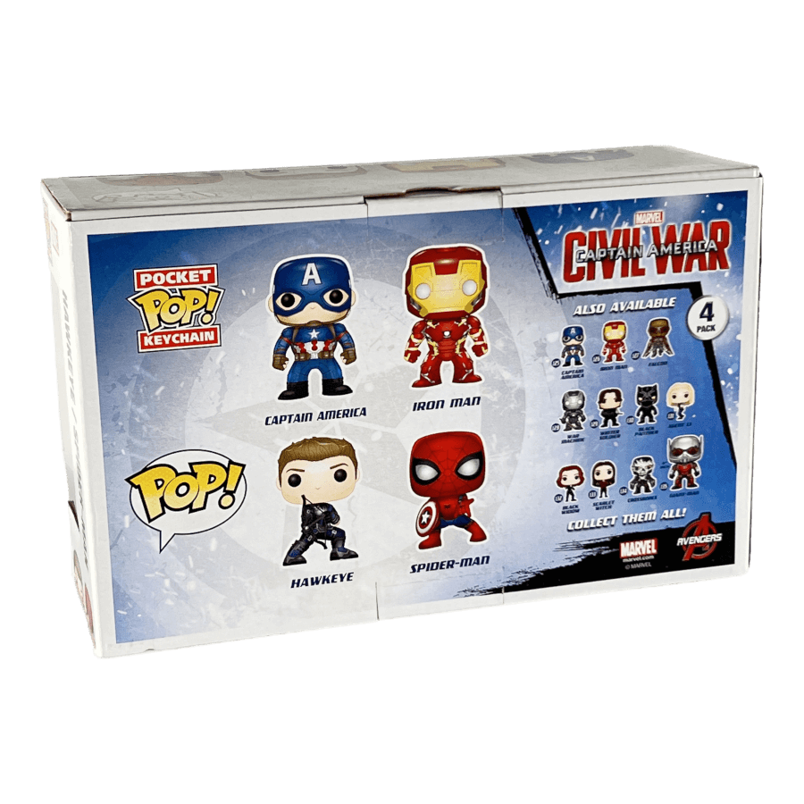 Captain America / Iron Man / Hawkeye / Spider-Man - 4 Pack - Civil War - Funko Pop