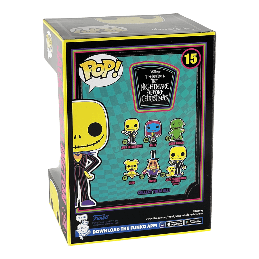 Jack Skellington 15 (Black Light) - Disney - Funko Pop