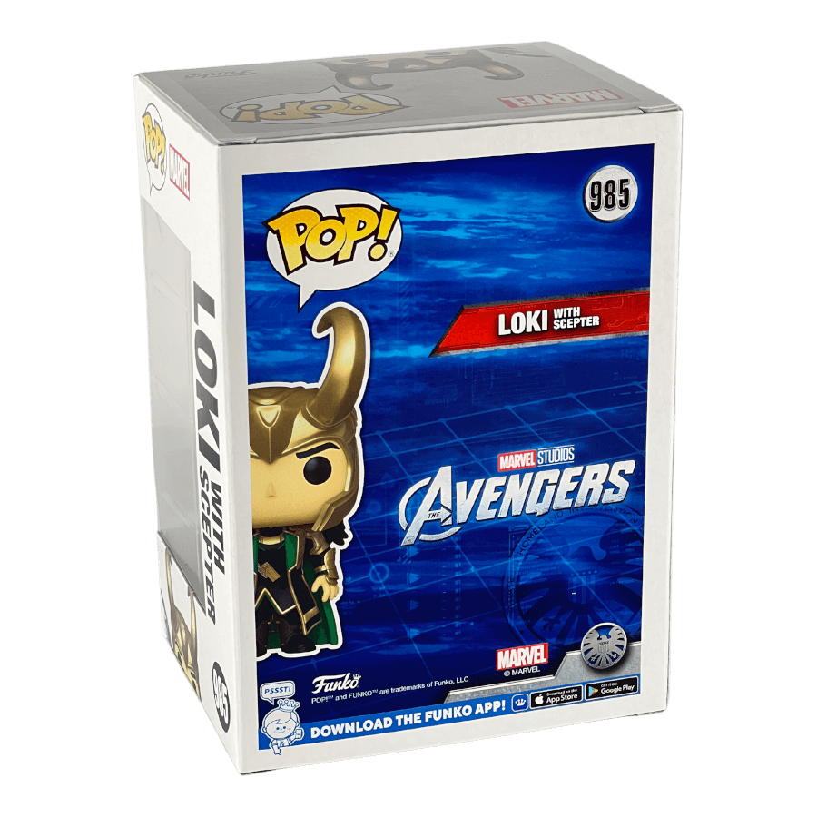 Loki with Scepter 985 (Glows in the Dark) - Marvel Avengers - Funko Pop