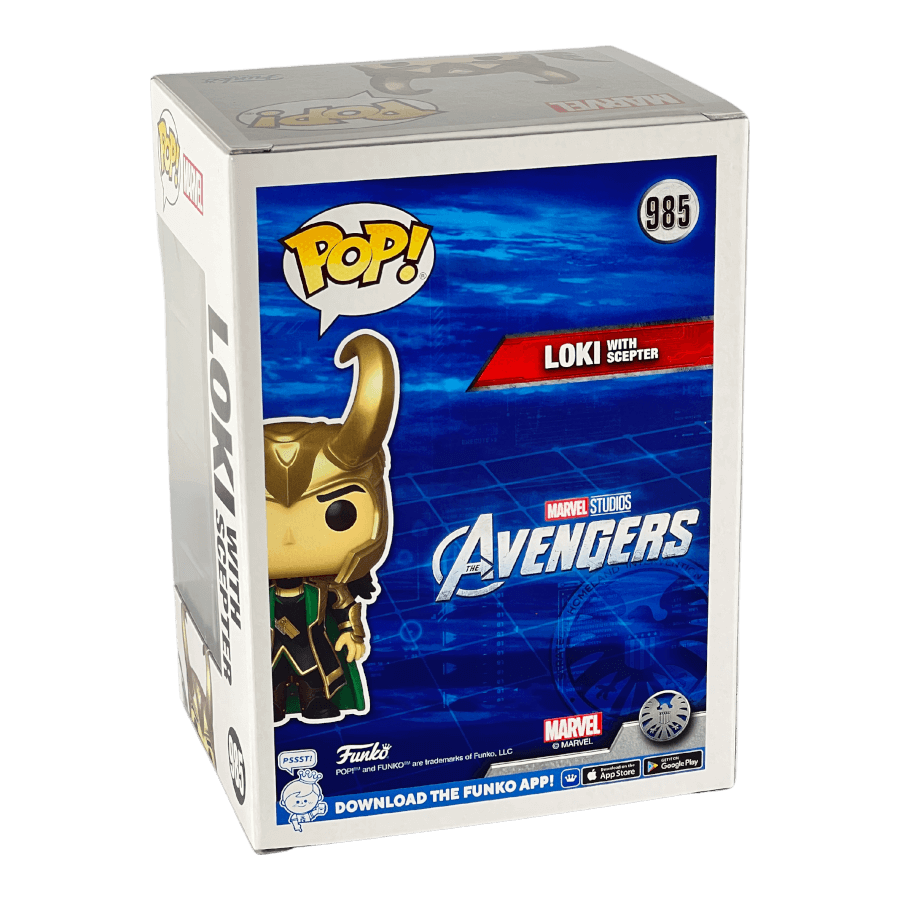Loki with Scepter 985 (Glows in the Dark) - Marvel Avengers - Funko Pop