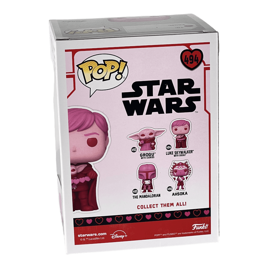 Luke Skywalker with Grogu (Pink) 494 - Star Wars - Funko Pop