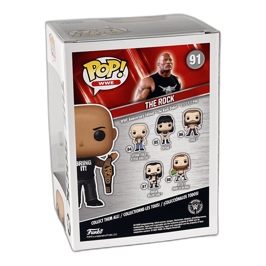The Rock 91 (25 Anniversary) EE Exclusive - WWE - Funko Pop