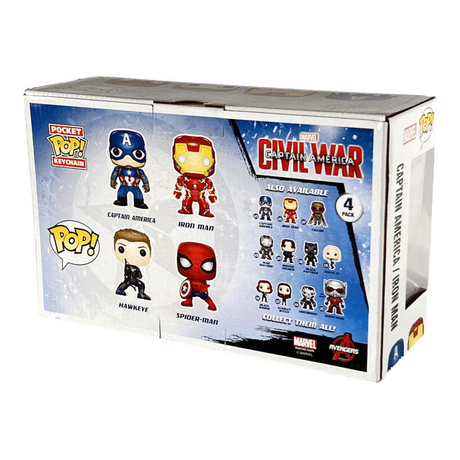 Captain America / Iron Man / Hawkeye / Spider-Man - 4 Pack - Civil War - Funko Pop