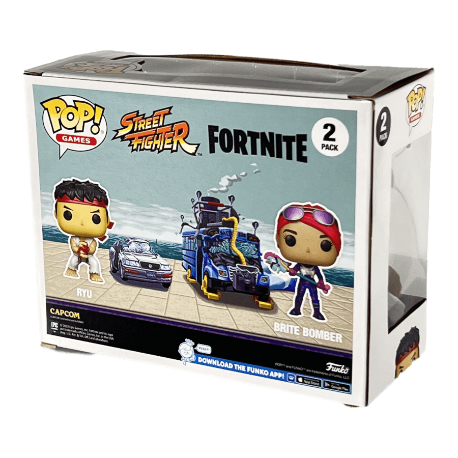 Ryu & Brite Bomber - 2 Pack - Street Fighter Fortnite - Funko Pop