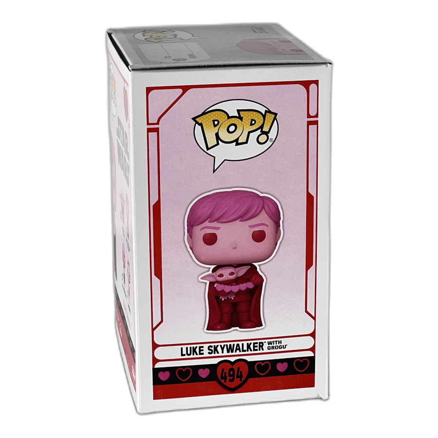 Luke Skywalker with Grogu (Pink) 494 - Star Wars - Funko Pop