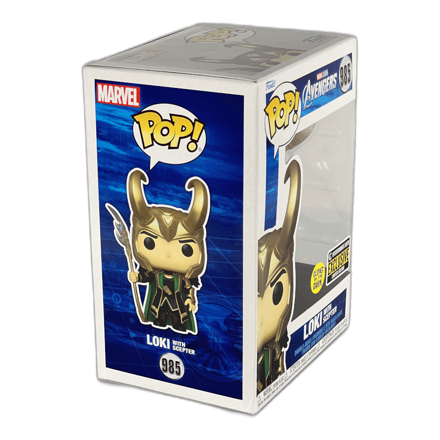 Loki with Scepter 985 (Glows in the Dark) - Marvel Avengers - Funko Pop