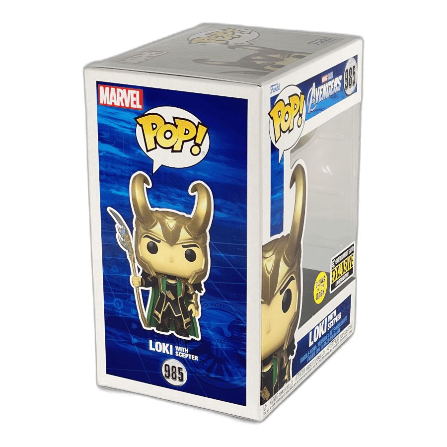 Loki with Scepter 985 (Glows in the Dark) - Marvel Avengers - Funko Pop