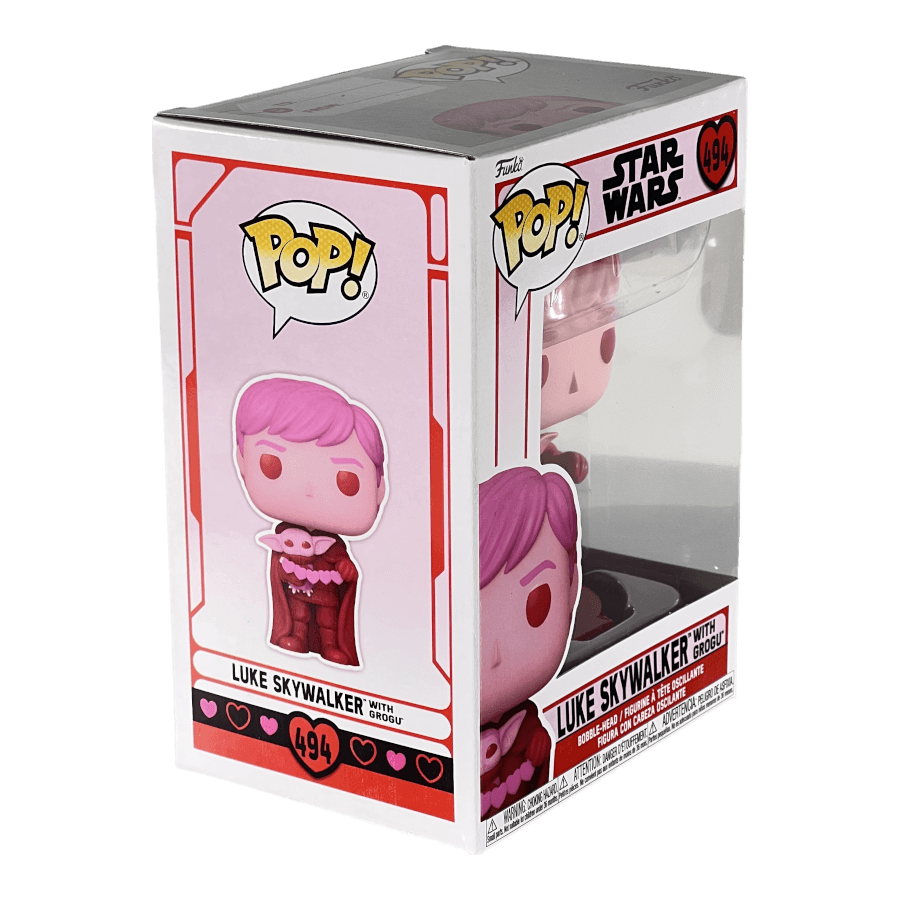 Luke Skywalker with Grogu (Pink) 494 - Star Wars - Funko Pop