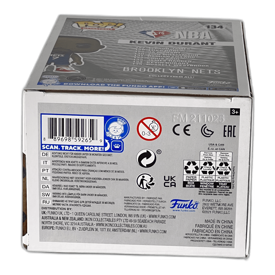Kevin Durant 134 - Brooklin Nets NBA - Funko Pop