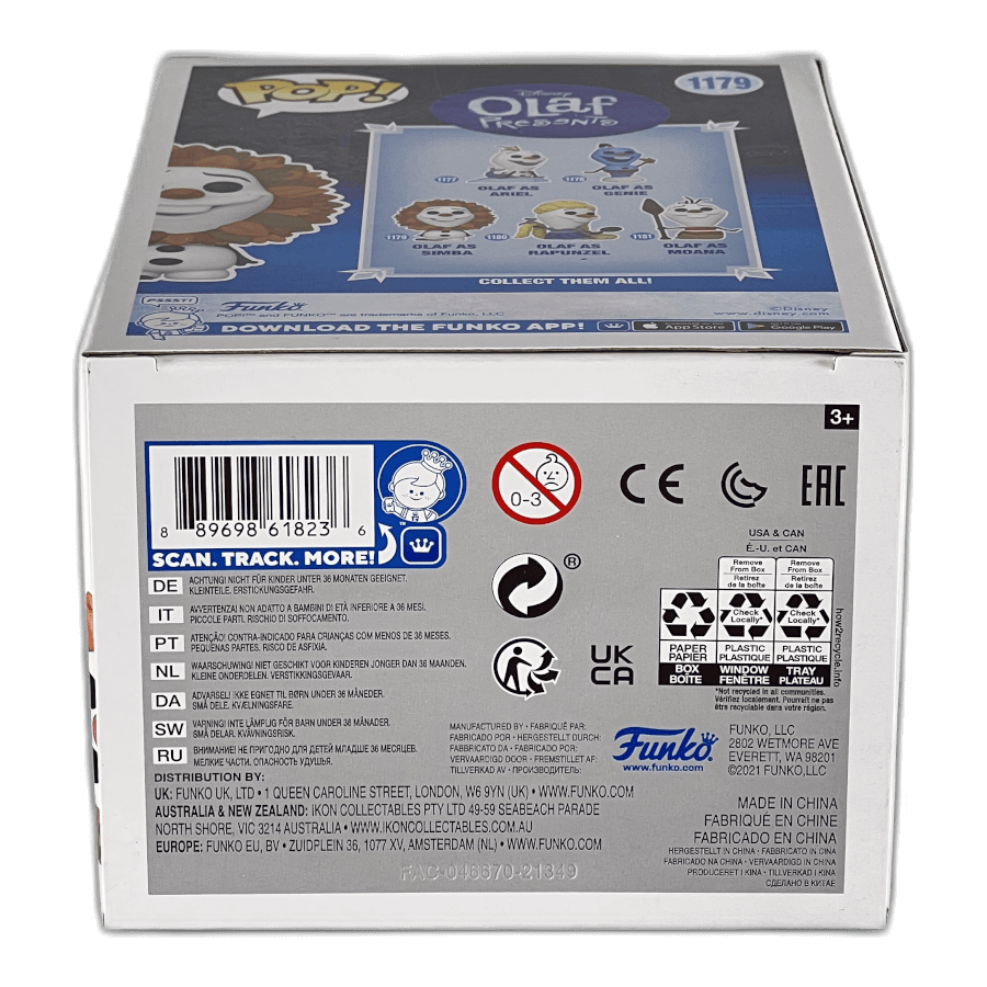 Olaf As Simba 1179 - Frozen - Funko Pop