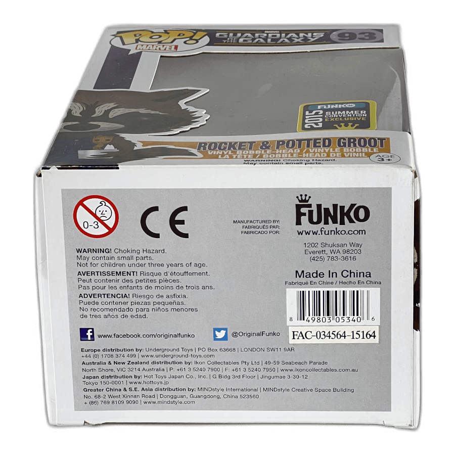 Rocket & Potted Groot 93 - 2015 Summer Convention - Guardians of the Galaxy - Funko Pop