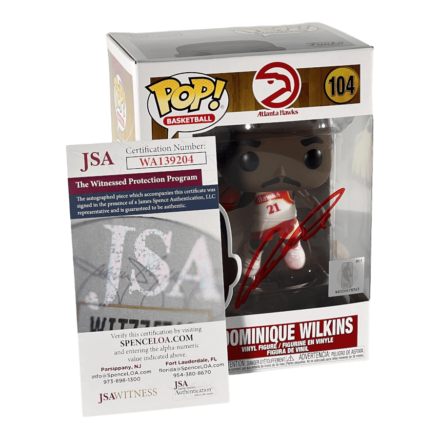 Dominique Wilkins 104 - Atlanta Hawks - Signed and Certified - Funko Pop