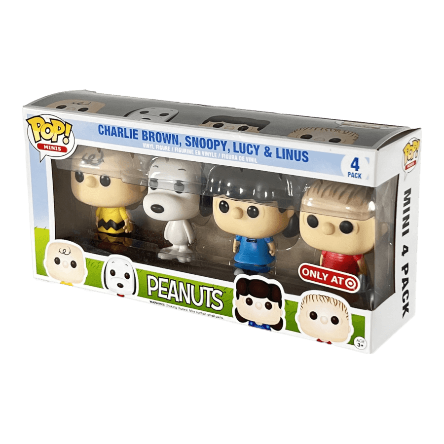 Mini Peanuts Peanuts - Mini 4 Pack - Charlie Brown - Snoopy - Lucy - Linus - Funko ...